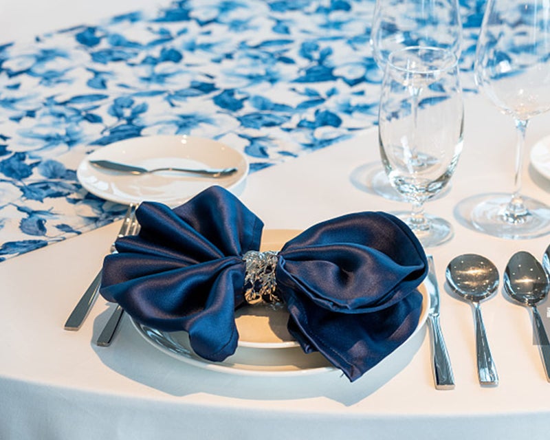 LEEQE Double Face Navy Blue Satin Ribbon 5/8 inch X 50 Yards Polyester Navy Blue Ribbon for Gift Wrapping Very Suitable for Weddings Party Invitation Decorations and More - Image 5